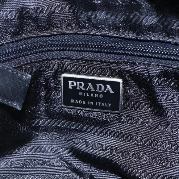PRADA Shoulder Bag Nylon Black Silver Auth - Picture 11 of 16